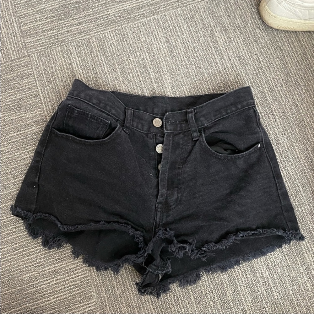Brandy Melville black denim shorts